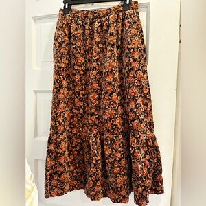 Vintage Floral Maxi Skirt